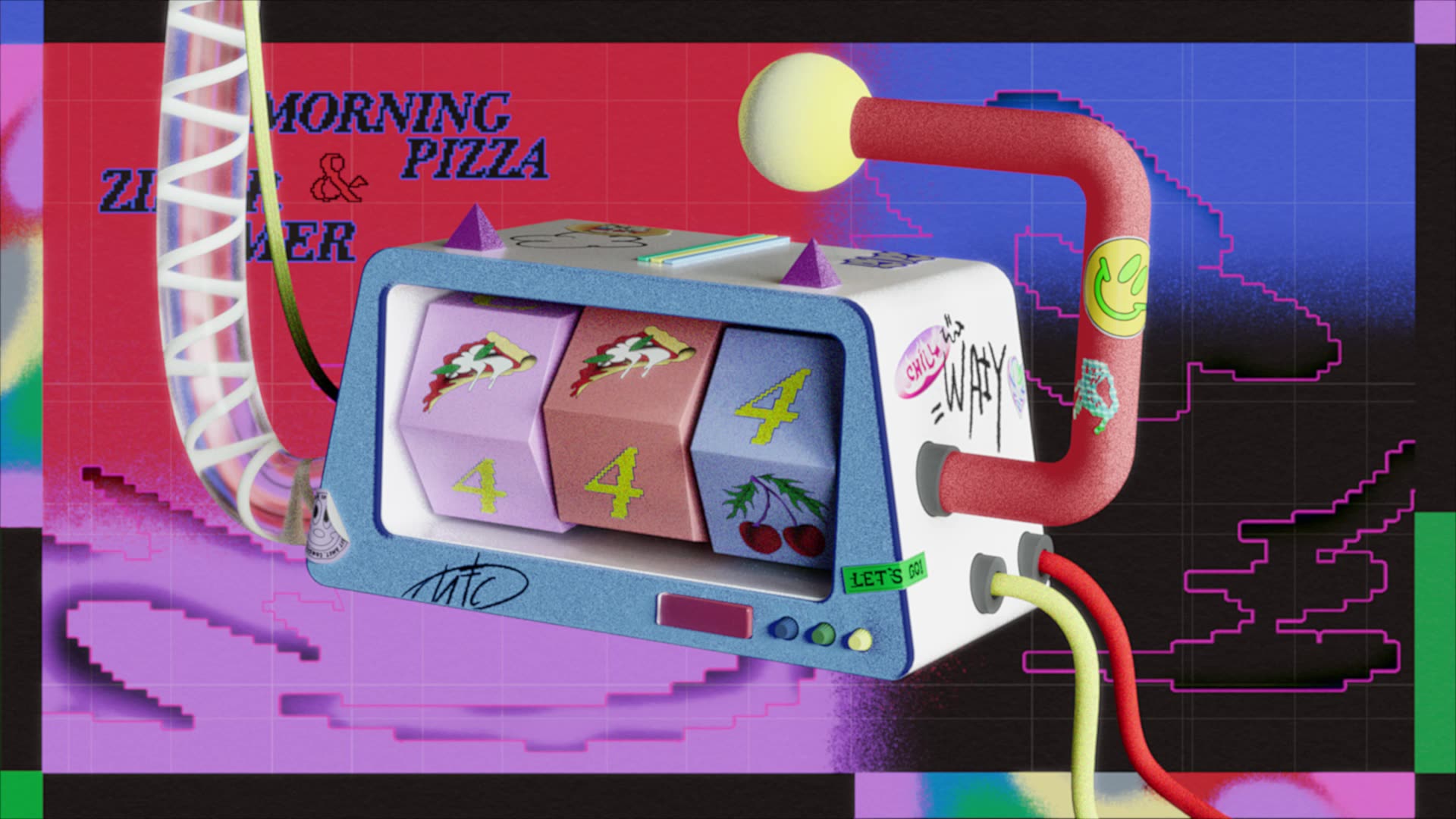 Slot Machine — video art projected at 4TC