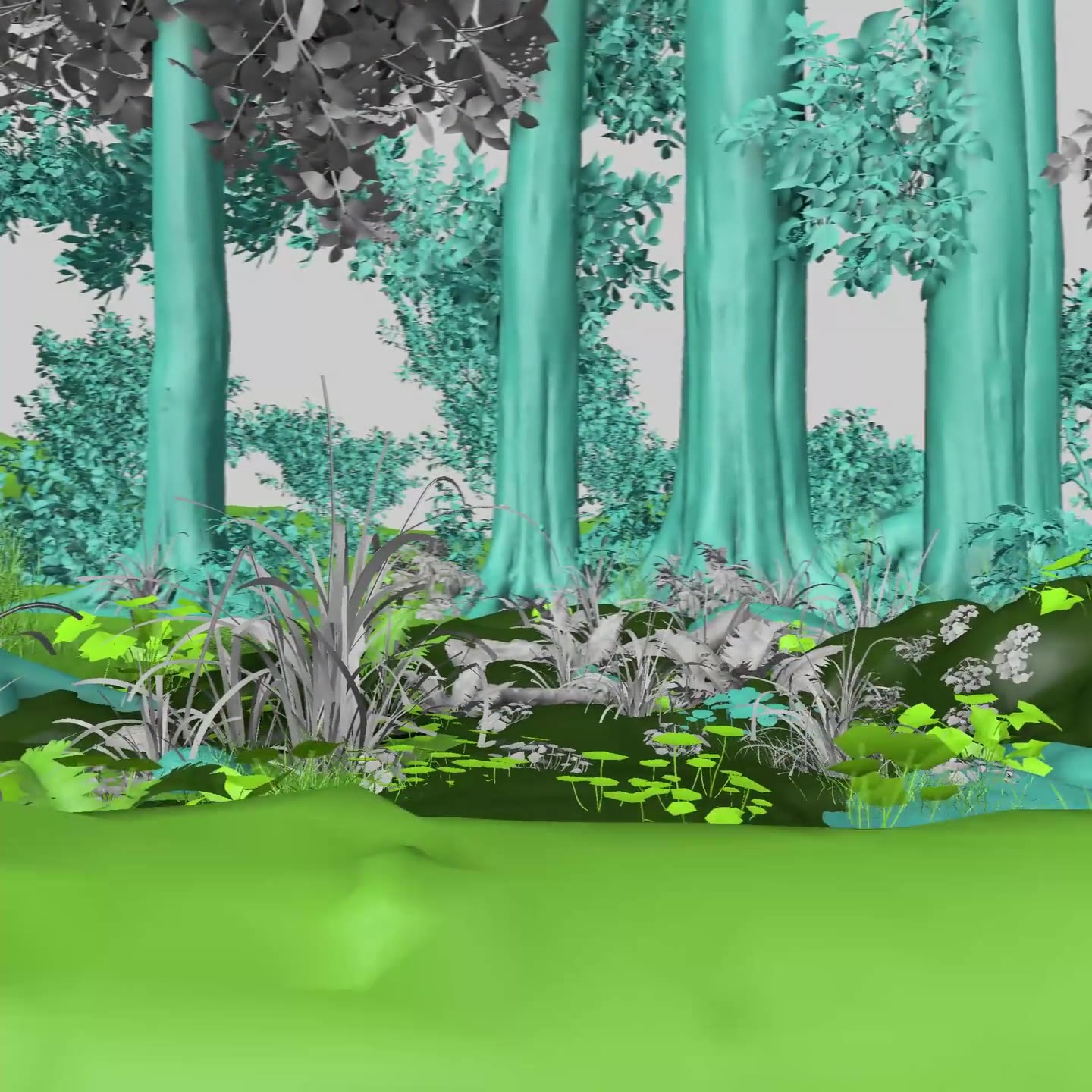 The charm in wireframe, before the materials