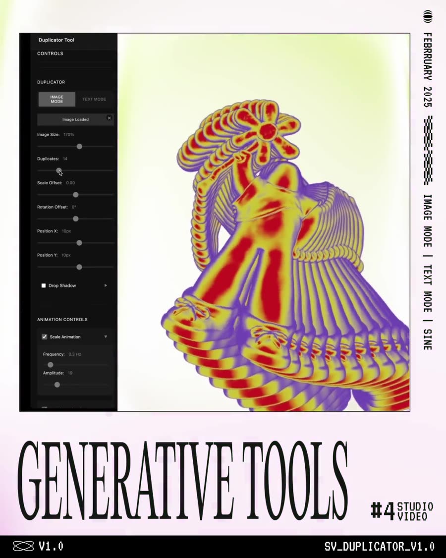 Generative tool built in code — duplicator